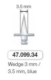 47.099.34 Klin Bone Splitting 3 x 3.5 mm niebieski