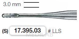 17.395.03 Elewator Lindo-Levien z ząbkami 3.0 mm prosty