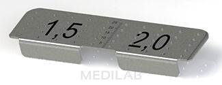 85.540.55 Płytka na śruby 1,5 mm i 2,0 mm