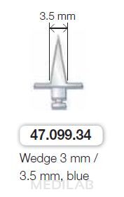 47.099.34 Klin Bone Splitting 3 x 3.5 mm niebieski