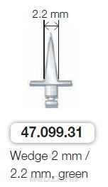47.099.31 Klin Bone Splitting 2 x 2.2 mm zielony