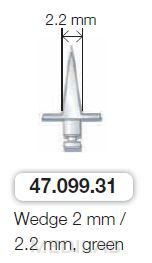 47.099.31 Klin Bone Splitting 2 x 2.2 mm zielony