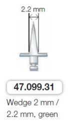 47.099.31 Klin Bone Splitting 2 x 2.2 mm zielony