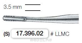 17.396.02 Elewator Lindo-Levien z ząbkami # LLMC 3.5 mm zagięty