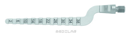 24.455.00 Sonda do pomiaru wolnego przeszczepu dziąsłowego - wymienna końcówka