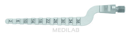 24.455.00 Sonda do pomiaru wolnego przeszczepu dziąsłowego - wymienna końcówka
