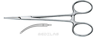 23.061.12 Kleszczyki hemostatyczne Micro-Halstead zagięte 1.2 mm