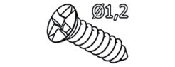 47.574.13 Tytanowe śruby samogwintujące, ⌀ 1,2 x 13 mm, 5 szt. - WYPRZEDAŻ